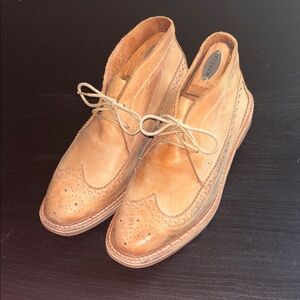 Allen Edmonds Tan Leather Chukkamok Boots with Brogue Detailing
